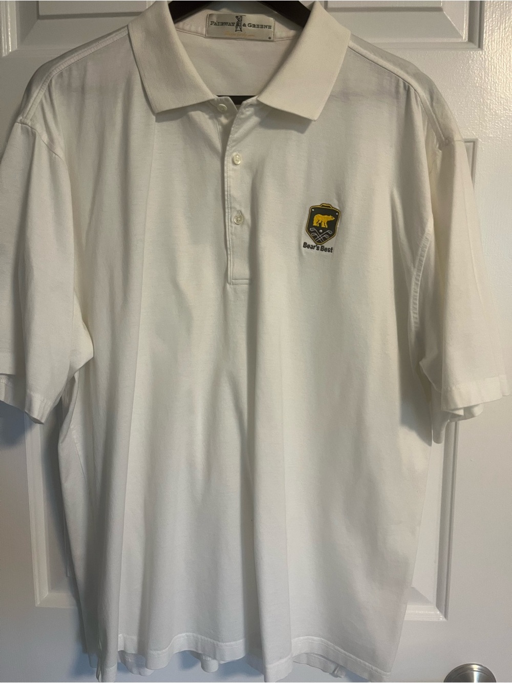 Vintage Jack Nicklaus Bears Best Las Vegas White Polo Size L